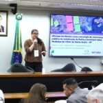 Semasa representa Santo André no IV ComPública com trabalho sobre comunicação e mudanças climáticas